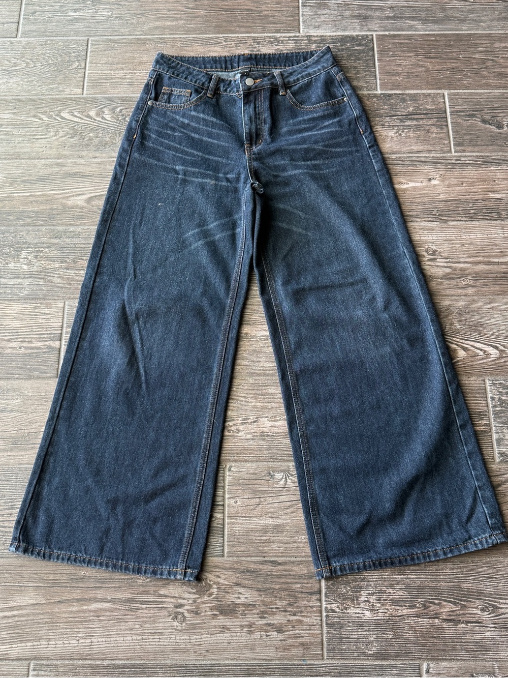 Cider Low Rise Solid Pocket Baggy Jeans